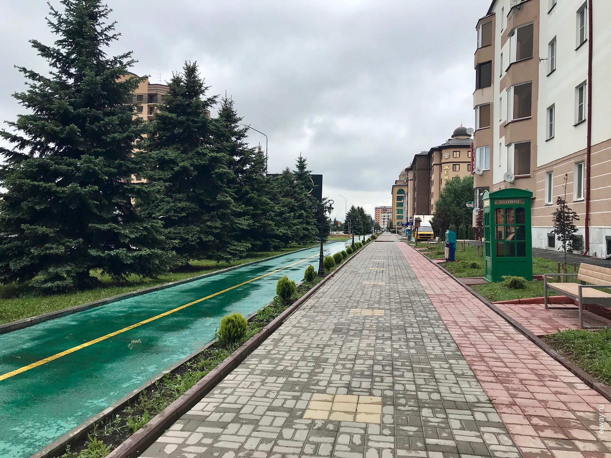 Россия, Магас, Улицы, ejway.ru, велосипедная дорожка