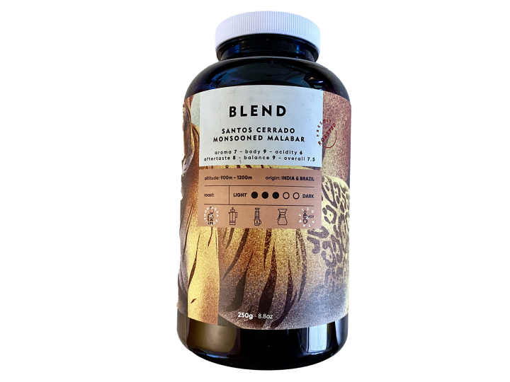 Blend. Santos Cerrado Monsooned Malabar. Kafeterija