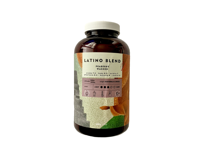 Latino blend. Peaberry washed. Kafeterija