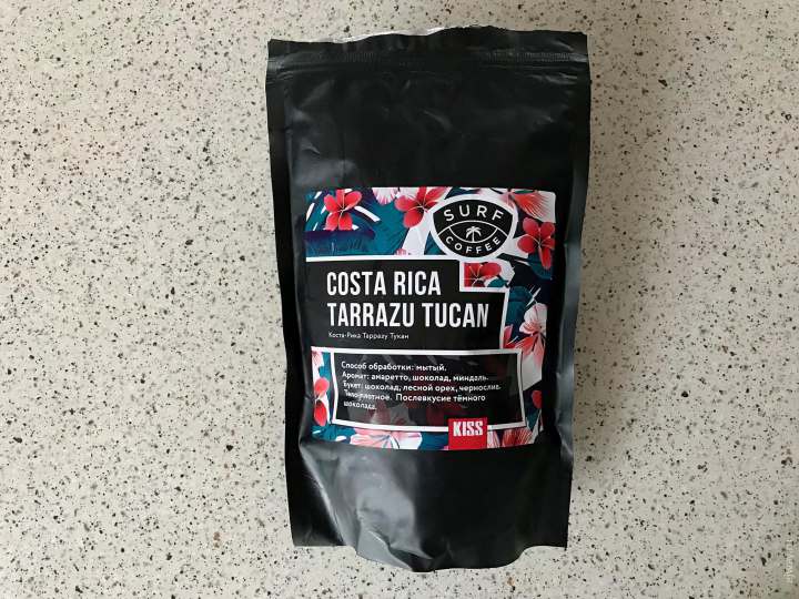 Costa Rica Tarrazu Tucan. Surf Coffee